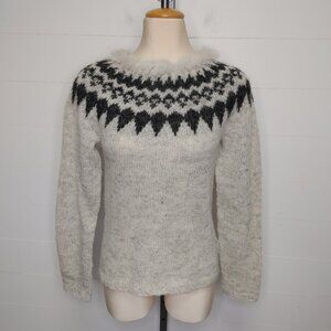 Icelandica 100% wool fairaisle sweater size S